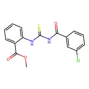 Methyl 2-({[(3-chlorophenyl)carbonyl]carbamothioyl}amino)benzoate structure