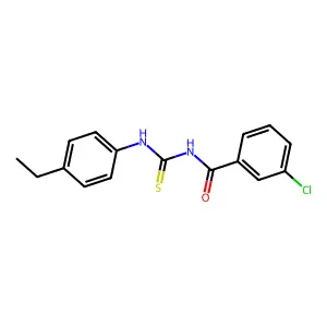 3-chloro-N-[(4-ethylphenyl)carbamothioyl]benzamide structure