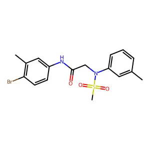 N-(4-bromo-3-methylphenyl)-2-(3-methyl-N-methylsulfonylanilino)acetamide structure