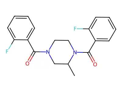 1,4-Bis(2-fluorobenzoyl)-2-methylpiperazine structure