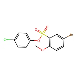 4-Chlorophenyl 5-bromo-2-methoxybenzenesulfonate structure