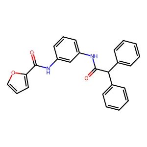 N-[3-[(2,2-diphenylacetyl)amino]phenyl]furan-2-carboxamide structure