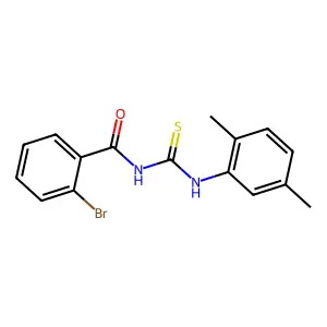 2-bromo-N-[(2,5-dimethylphenyl)carbamothioyl]benzamide structure
