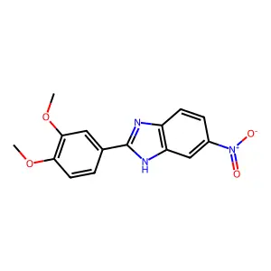 2-(3,4-dimethoxyphenyl)-5-nitro-1H-benzimidazole structure