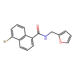 5-bromo-N-(2-furylmethyl)-1-naphthamide structure