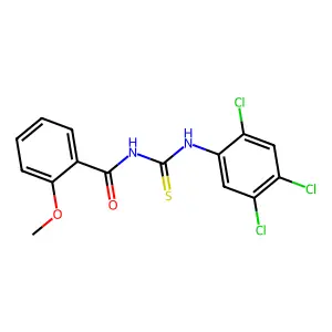 2-methoxy-N-[(2,4,5-trichlorophenyl)carbamothioyl]benzamide structure