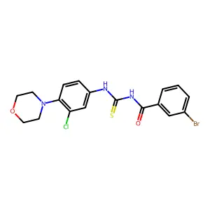 3-bromo-N-[(3-chloro-4-morpholin-4-ylphenyl)carbamothioyl]benzamide structure
