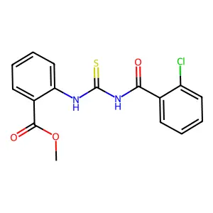 Methyl 2-({[(2-chlorophenyl)carbonyl]carbamothioyl}amino)benzoate structure