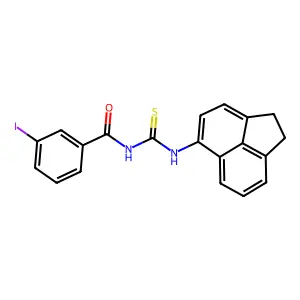N-(1,2-dihydroacenaphthylen-5-ylcarbamothioyl)-3-iodobenzamide structure