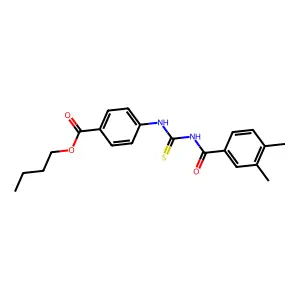 Butyl 4-({[(3,4-dimethylphenyl)carbonyl]carbamothioyl}amino)benzoate structure