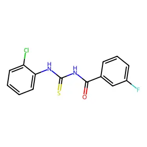 N-[(2-chlorophenyl)carbamothioyl]-3-fluorobenzamide structure