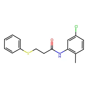 N-(5-chloro-2-methylphenyl)-3-phenylsulfanylpropanamide structure