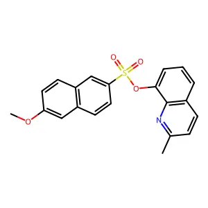 2-Methyl-8-quinolyl 6-methoxynaphthalene-2-sulfonate structure