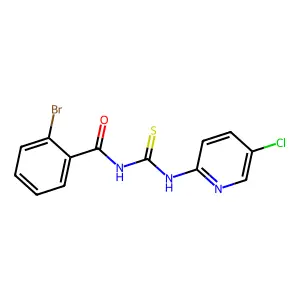 2-bromo-N-[(5-chloropyridin-2-yl)carbamothioyl]benzamide structure
