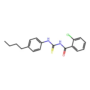N-[(4-butylphenyl)carbamothioyl]-2-chlorobenzamide structure