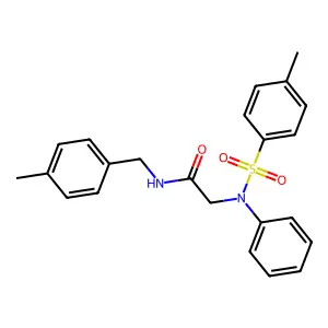 N-[(4-methylphenyl)methyl]-2-(N-(4-methylphenyl)sulfonylanilino)acetamide structure