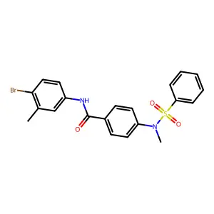 N-(4-bromo-3-methylphenyl)-4-[methyl(phenylsulfonyl)amino]benzamide structure