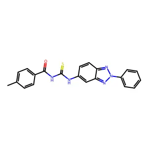 4-methyl-N-[(2-phenylbenzotriazol-5-yl)carbamothioyl]benzamide structure