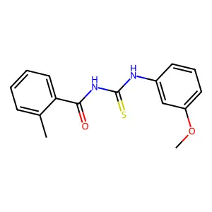N-[(3-methoxyphenyl)carbamothioyl]-2-methylbenzamide structure