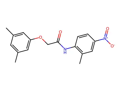 2-(3,5-dimethylphenoxy)-N-(2-methyl-4-nitrophenyl)acetamide structure