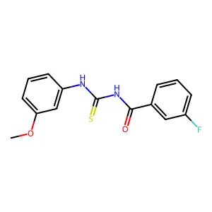 3-fluoro-N-[(3-methoxyphenyl)carbamothioyl]benzamide structure