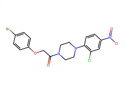 2-(4-Bromophenoxy)-1-[4-(2-chloro-4-nitrophenyl)piperazin-1-yl]ethanone structure