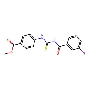 Methyl 4-[(3-iodobenzoyl)carbamothioylamino]benzoate structure
