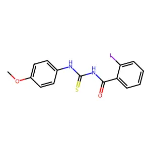 2-iodo-N-[(4-methoxyphenyl)carbamothioyl]benzamide structure