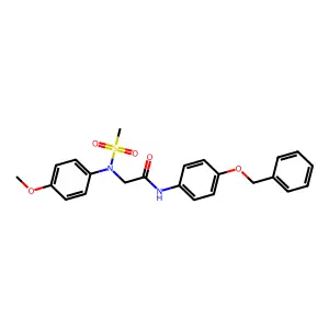 2-(4-methoxy-N-methylsulfonylanilino)-N-(4-phenylmethoxyphenyl)acetamide structure