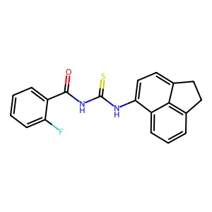 N-(1,2-dihydroacenaphthylen-5-ylcarbamothioyl)-2-fluorobenzamide structure
