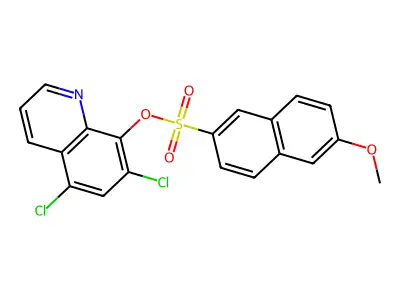 (5,7-Dichloroquinolin-8-yl) 6-methoxynaphthalene-2-sulfonate structure