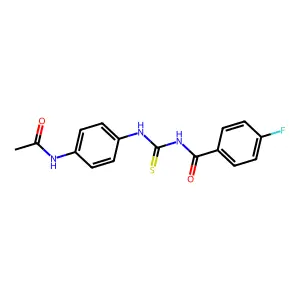 N-[(4-acetamidophenyl)carbamothioyl]-4-fluorobenzamide structure