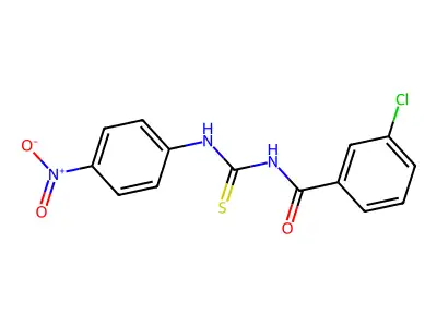 3-chloro-N-[(4-nitrophenyl)carbamothioyl]benzamide structure