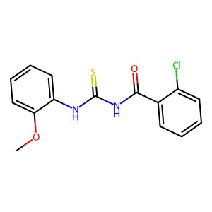 2-chloro-N-[(2-methoxyphenyl)carbamothioyl]benzamide structure