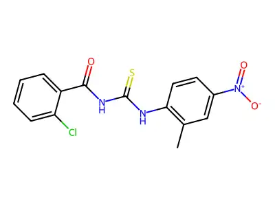 2-chloro-N-[(2-methyl-4-nitrophenyl)carbamothioyl]benzamide structure