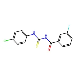 N-[(4-chlorophenyl)carbamothioyl]-3-fluorobenzamide structure