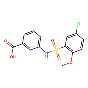 3-(5-Chloro-2-methoxybenzenesulfonamido)benzoic acid structure
