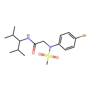 2-(4-bromo-N-methylsulfonylanilino)-N-(2,4-dimethylpentan-3-yl)acetamide structure
