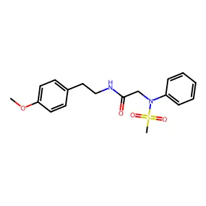 N-[2-(4-methoxyphenyl)ethyl]-2-(N-methylsulfonylanilino)acetamide structure