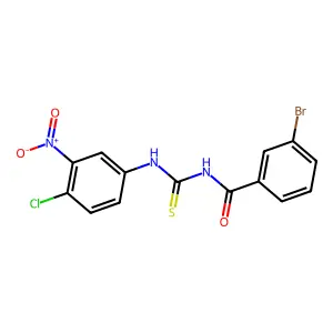 3-bromo-N-[(4-chloro-3-nitrophenyl)carbamothioyl]benzamide structure