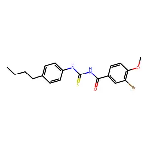 3-bromo-N-[(4-butylphenyl)carbamothioyl]-4-methoxybenzamide structure