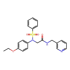 2-[(4-ethoxyphenyl)(phenylsulfonyl)amino]-N-(3-pyridylmethyl)acetamide structure