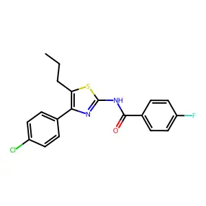N-[4-(4-chlorophenyl)-5-propyl-1,3-thiazol-2-yl]-4-fluorobenzamide structure