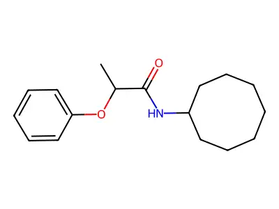N-cyclooctyl-2-phenoxypropanamide structure