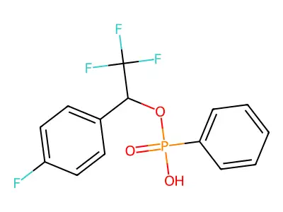 2,2,2-Trifluoro-1-(4-fluorophenyl)ethyl hydrogen phenylphosphonate structure