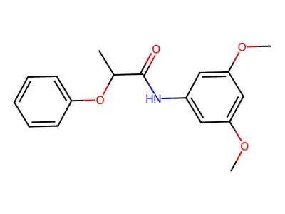 N-(3,5-dimethoxyphenyl)-2-phenoxypropanamide structure