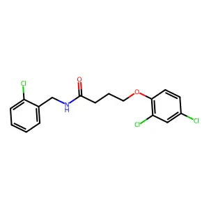 N-[(2-chlorophenyl)methyl]-4-(2,4-dichlorophenoxy)butanamide structure