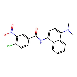 4-chloro-N-[4-(dimethylamino)naphthalen-1-yl]-3-nitrobenzamide structure