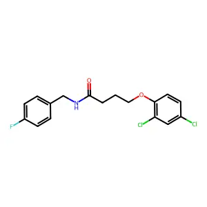 4-(2,4-dichlorophenoxy)-N-(4-fluorobenzyl)butanamide structure