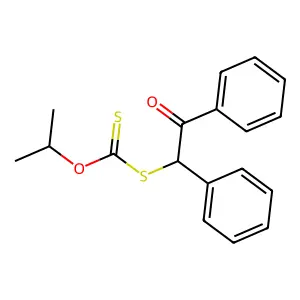 O-propan-2-yl (2-oxo-1,2-diphenylethyl)sulfanylmethanethioate structure
